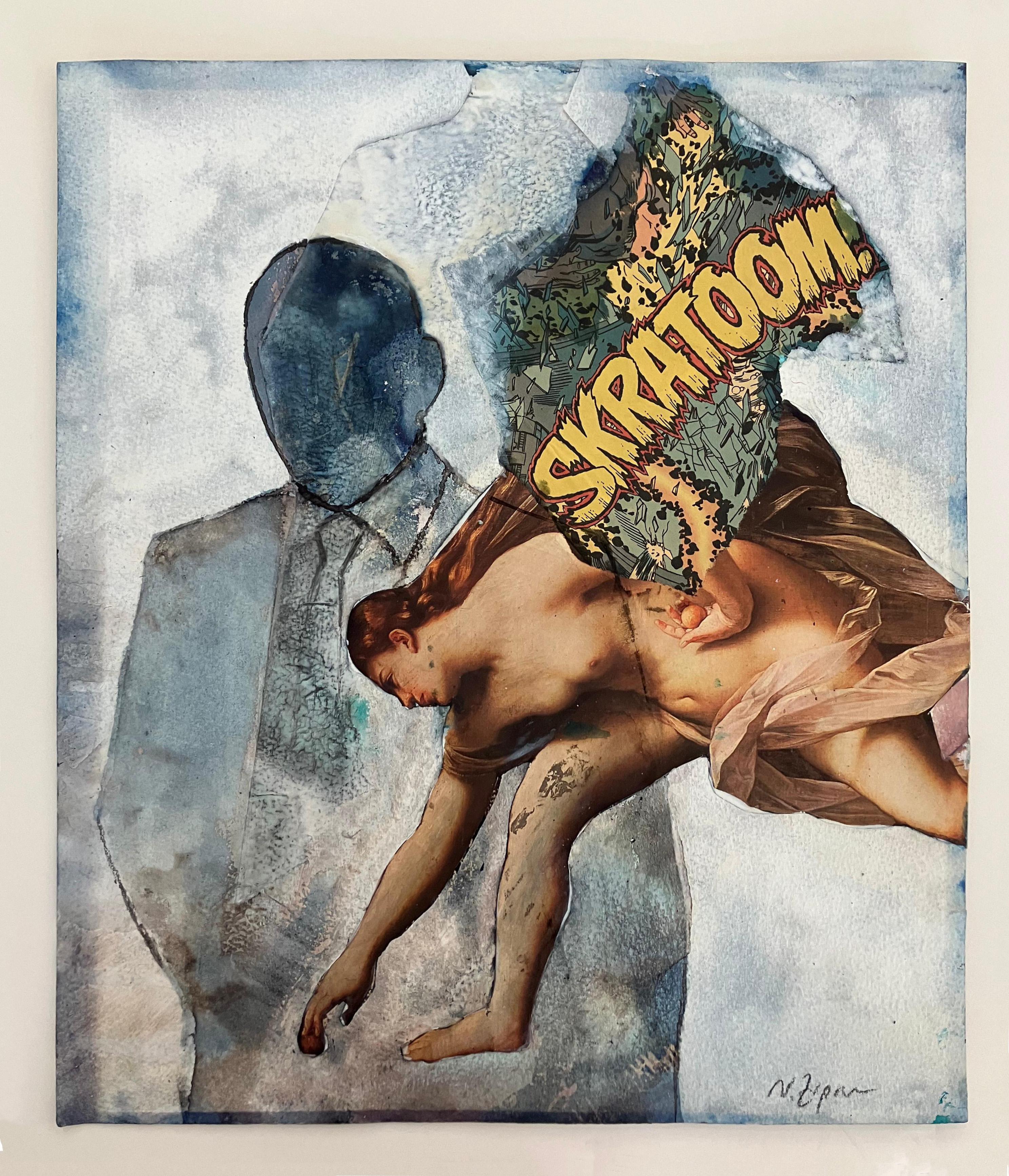 L'éternelle récurrence #44. Technique mixte Collage sur papier en vente 2