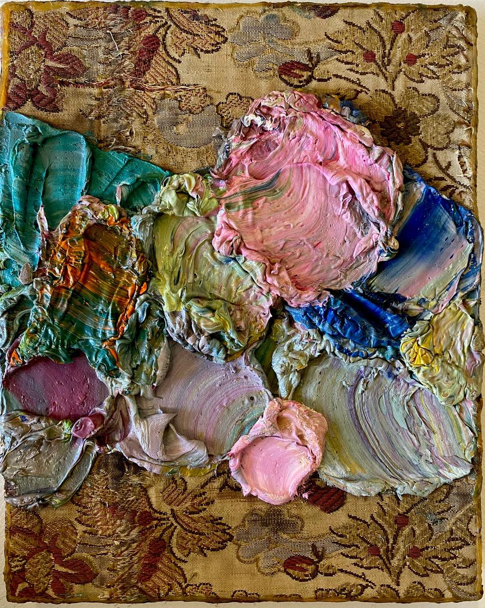 Light Refraction #23 and Small White Lies. Abstract painting on canvas, mounted - Contemporary Painting by Natasha Zupan