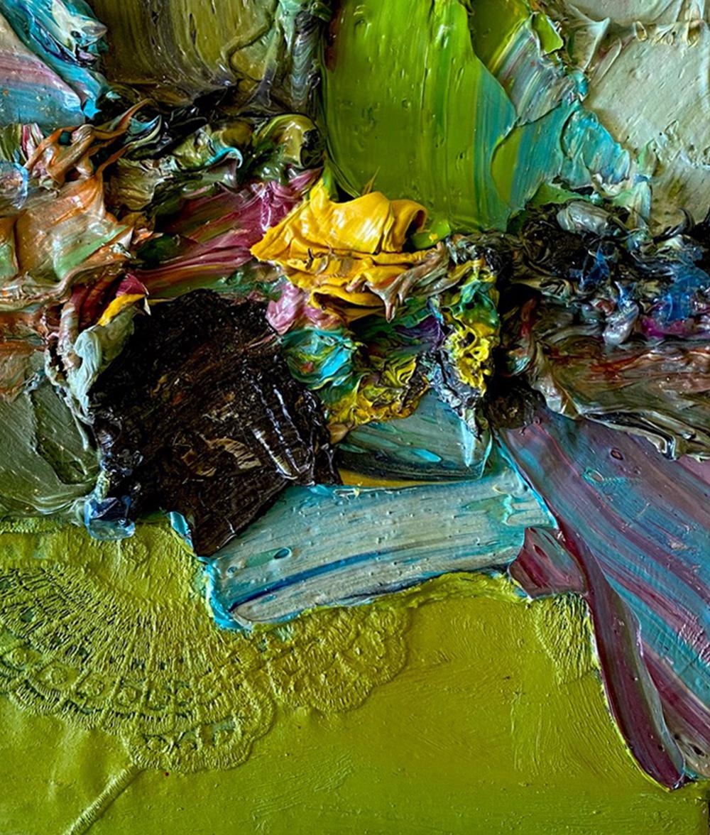 Light Refraction #59,  Abstract painting on canvas mounted in a stretcher For Sale 1