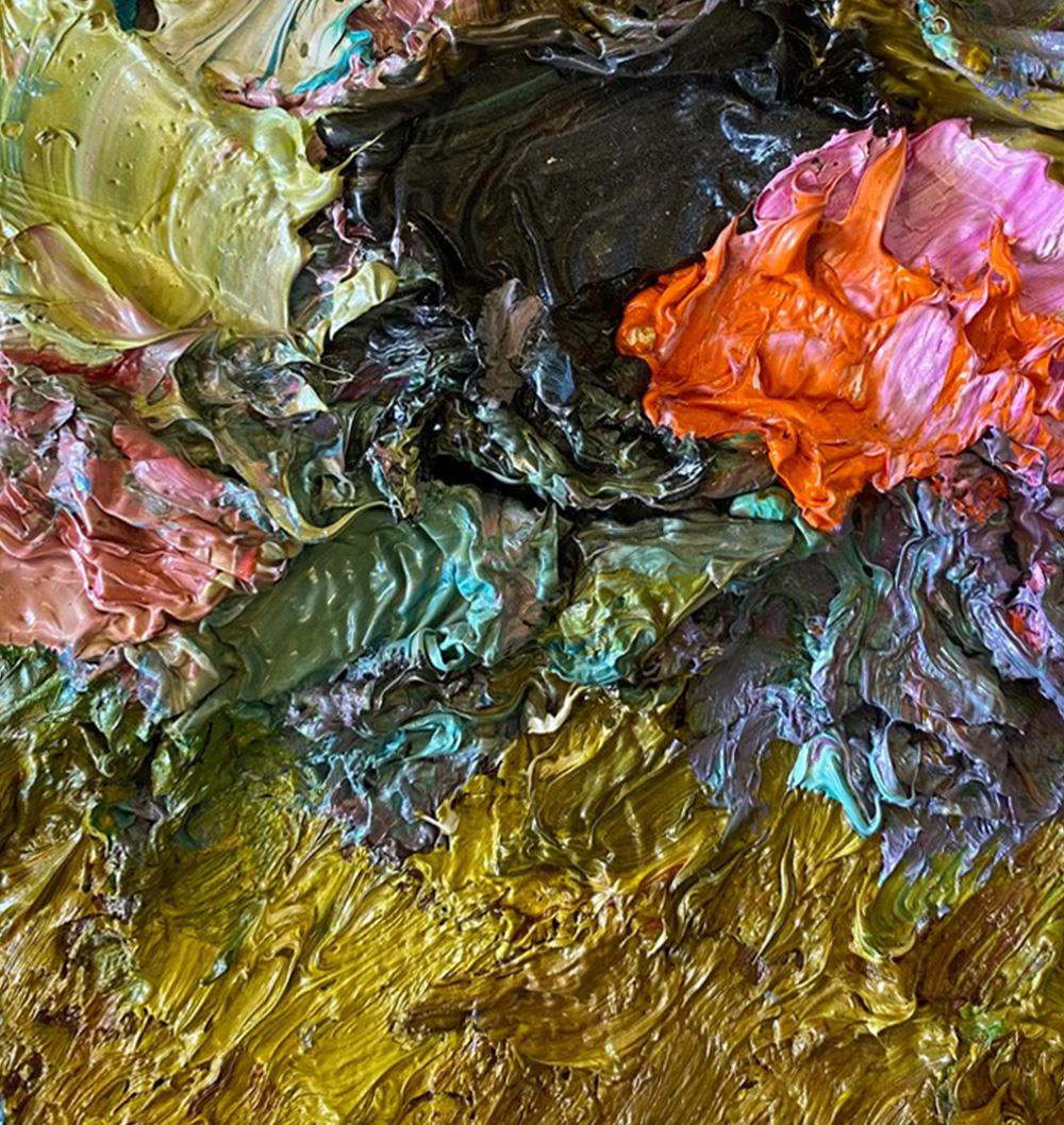Light Refraction #61,  Abstract painting on canvas mounted in a stretcher - Contemporary Painting by Natasha Zupan