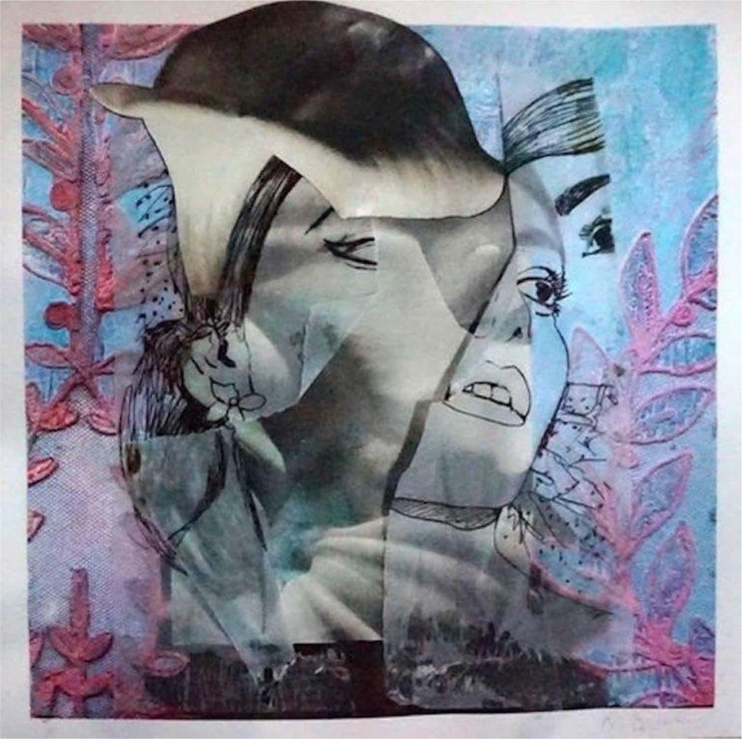 Maria and the Callas #2268, Homage to Hort P Horst. Mixed media Collage on Paper - Mixed Media Art by Natasha Zupan