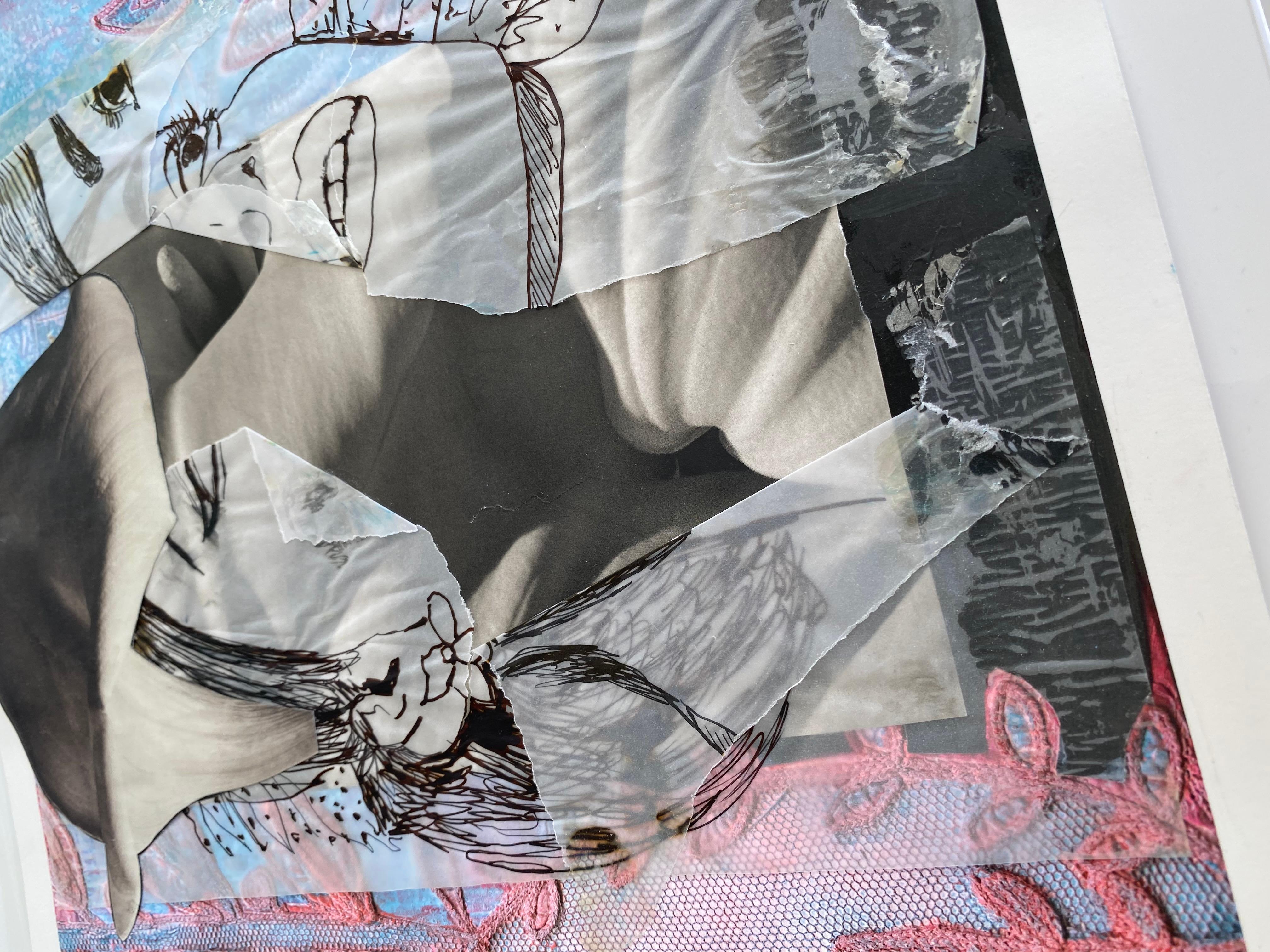 Maria e la Callas, #2268, Omaggio di Horst P. Horst, Collage a tecnica mista su carta in vendita 2