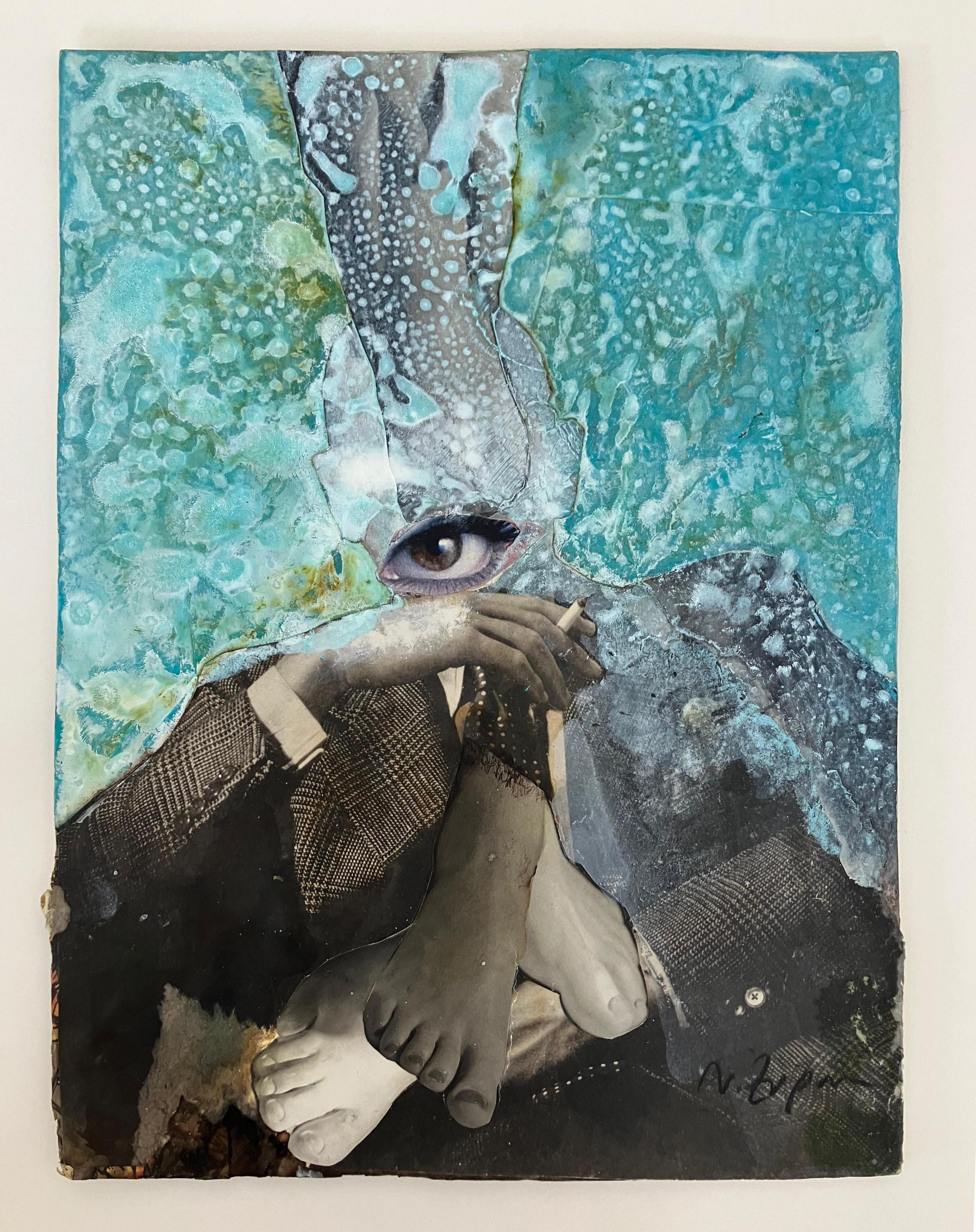 Noel Coward's Eye #2257.  Homage to Hort P Horst. Mixed media Collage on Paper. - Modern Mixed Media Art by Natasha Zupan