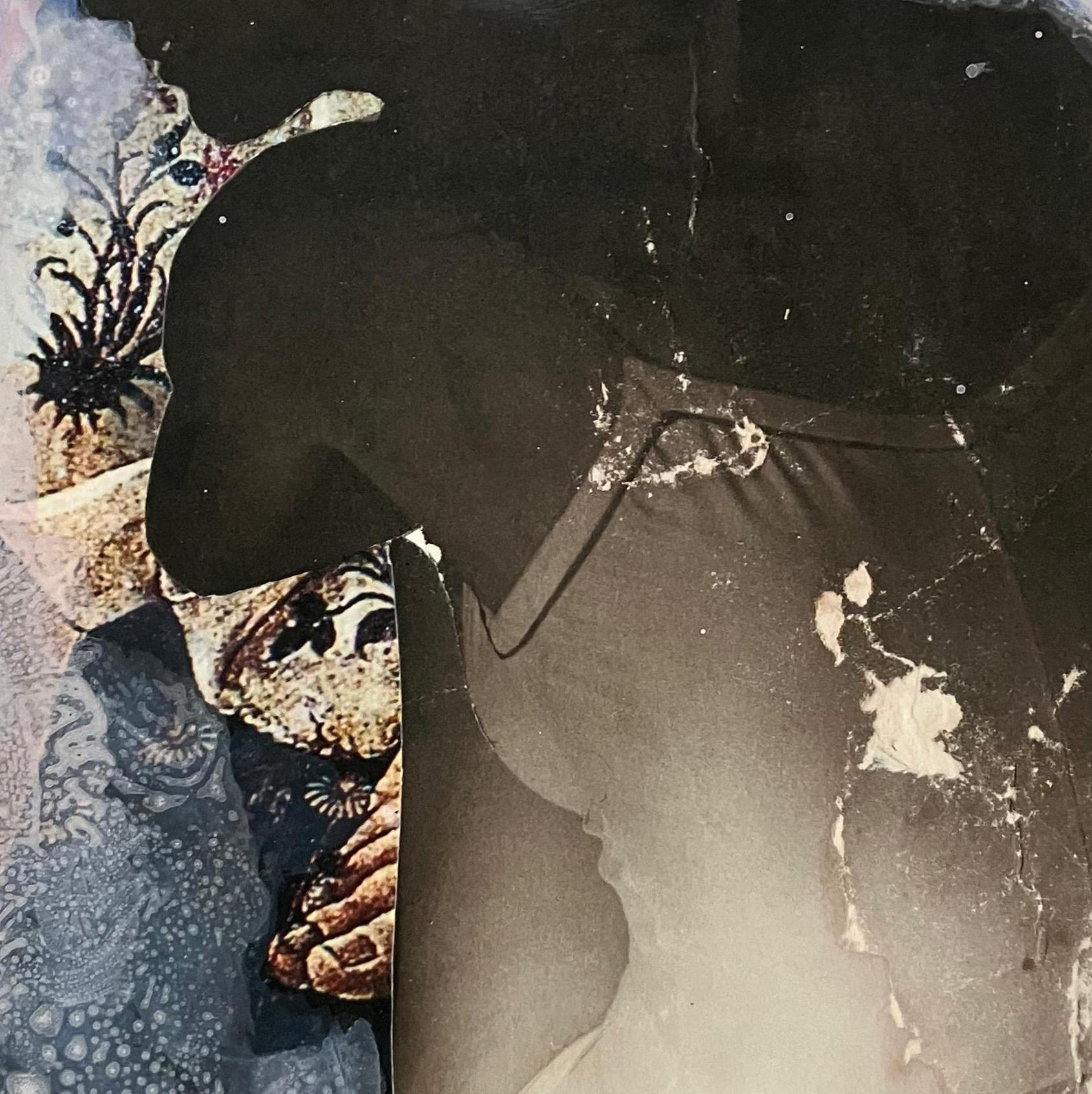 Swimmer #2248, Homage to Horst P Horst, Mixed media Collage on Paper. - Modern Mixed Media Art by Natasha Zupan