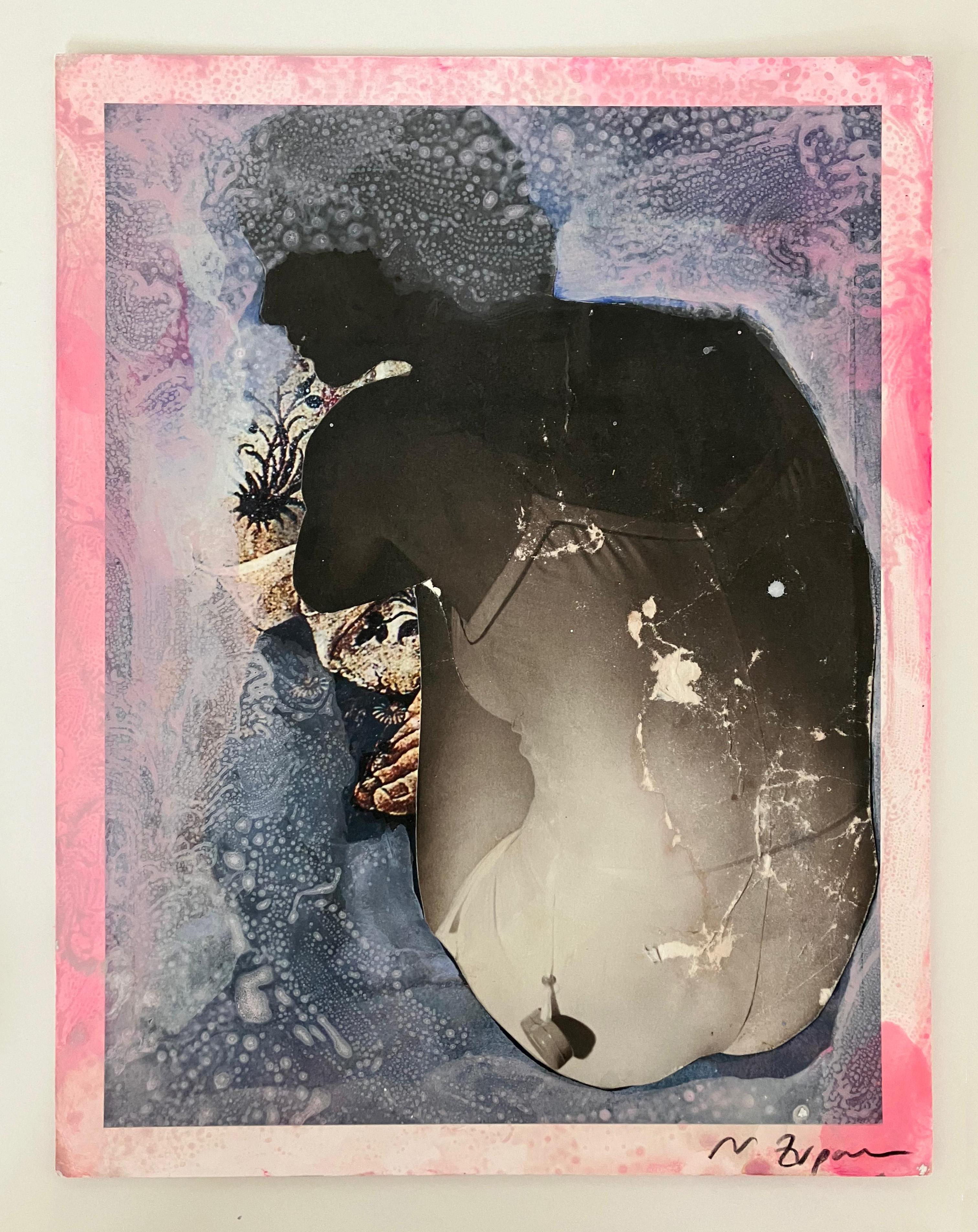 Swimmer #2248, Homage to Horst P Horst, Mixed media Collage on Paper. For Sale 1