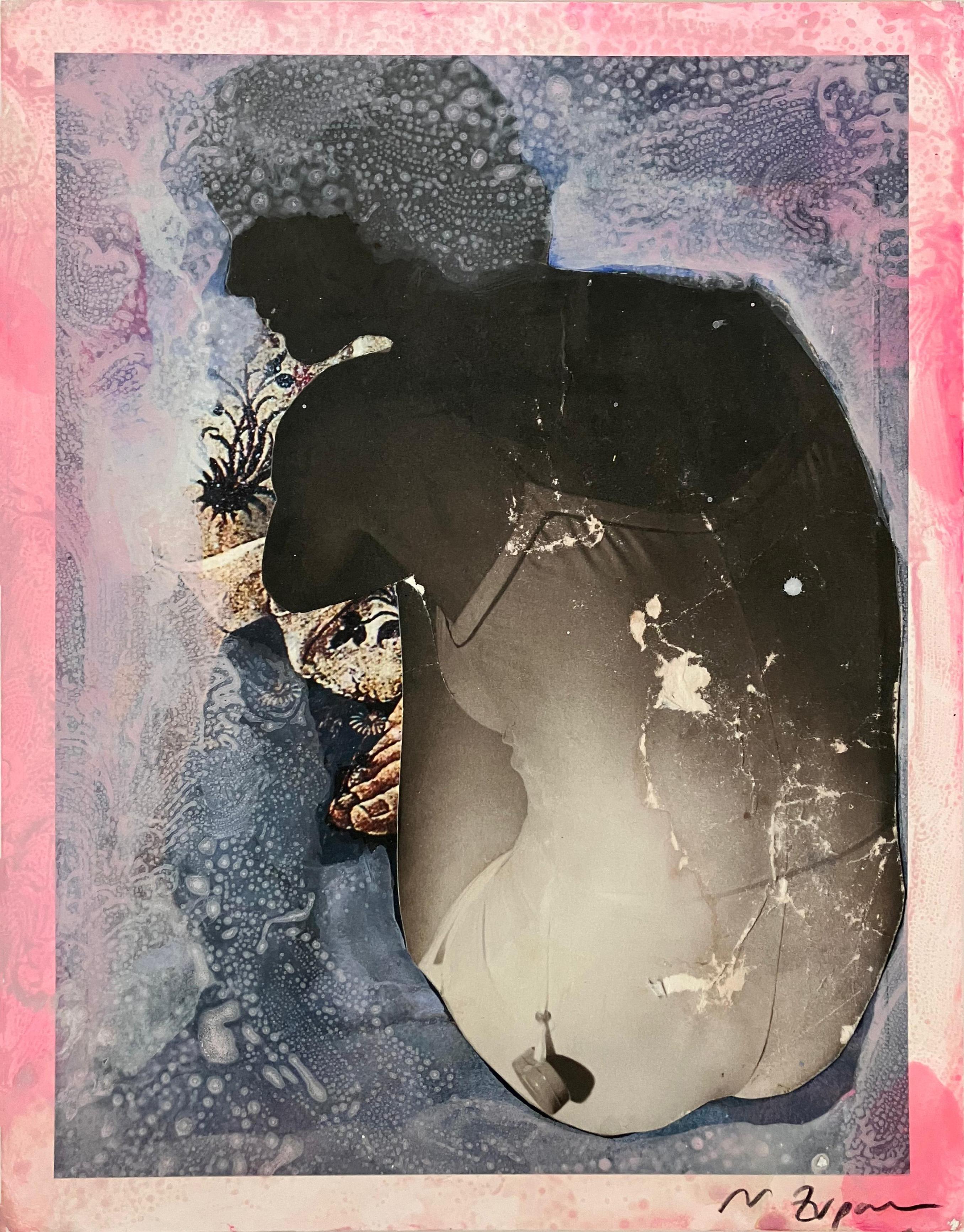 Swimmer #2248, Homage to Horst P Horst, Mixed media Collage on Paper. - Mixed Media Art by Natasha Zupan