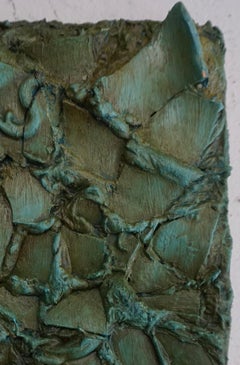 Tactile memory #111 One of a kind, Porcelain and Oil on Canvas