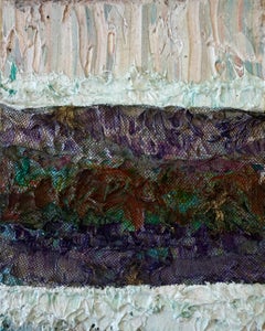 Tactile memory #128. Mixed media oil, acrylic, and lace on Canvas
