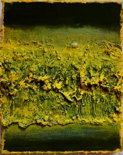 Memoria táctil #109 Pintura abstracta. Terciopelo y óleo sobre lienzo