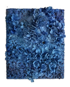 Tactile Erinnerung #130. Mixed Media auf Holz, Seidenblättern, Acryl, Pigmente und Öl