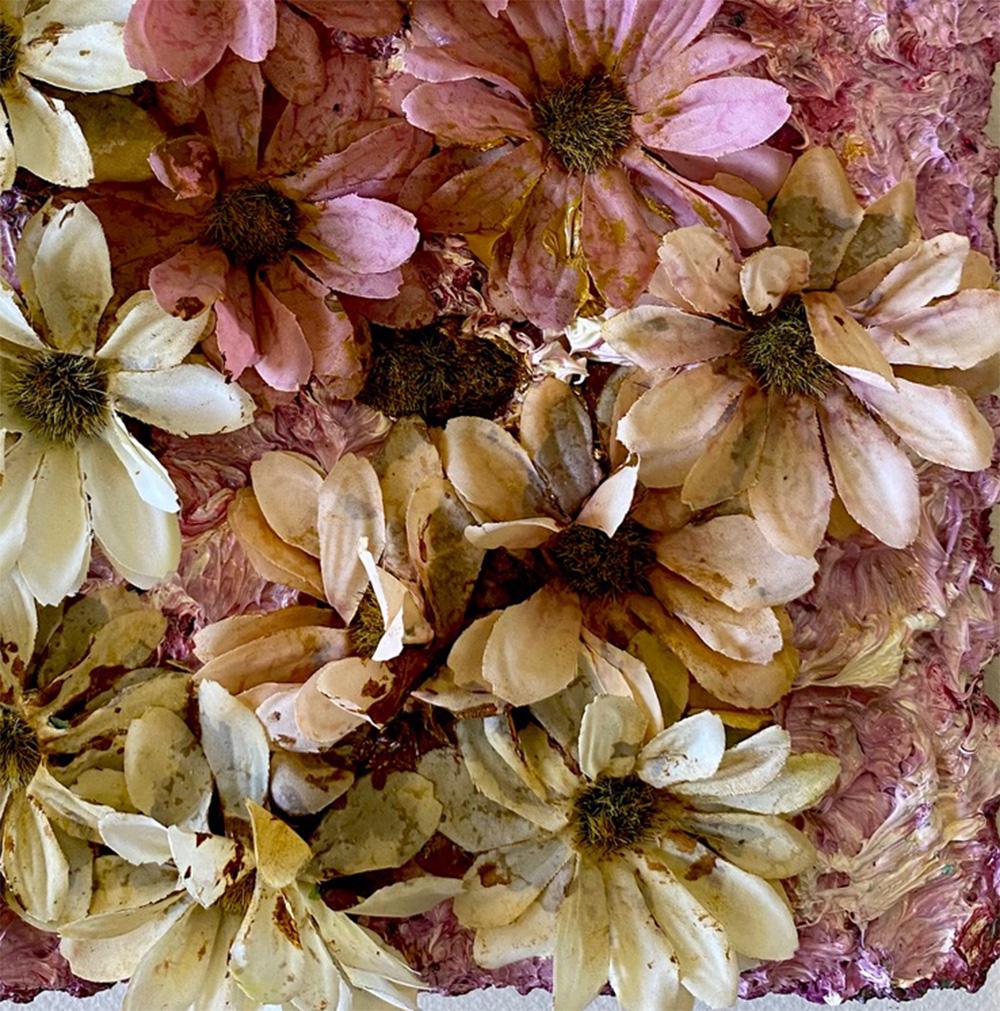Memoria tattile #156, pittura a tecnica mista su tela - Abstract Painting Marrone di Natasha Zupan