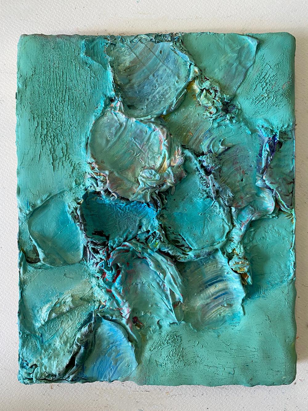 Límites de color #16. Pintura abstracta sobre lienzo, montada sobre bastidor. - Painting de Natasha Zupan