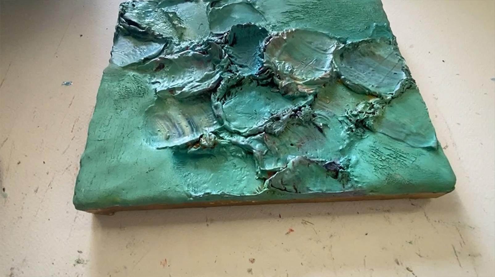 Límites de color #16. Pintura abstracta sobre lienzo, montada sobre bastidor. - Painting Contemporáneo de Natasha Zupan