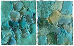 Color Boundaries #16, Tactile Memory #21 Abstract painting on canvas, mounted 