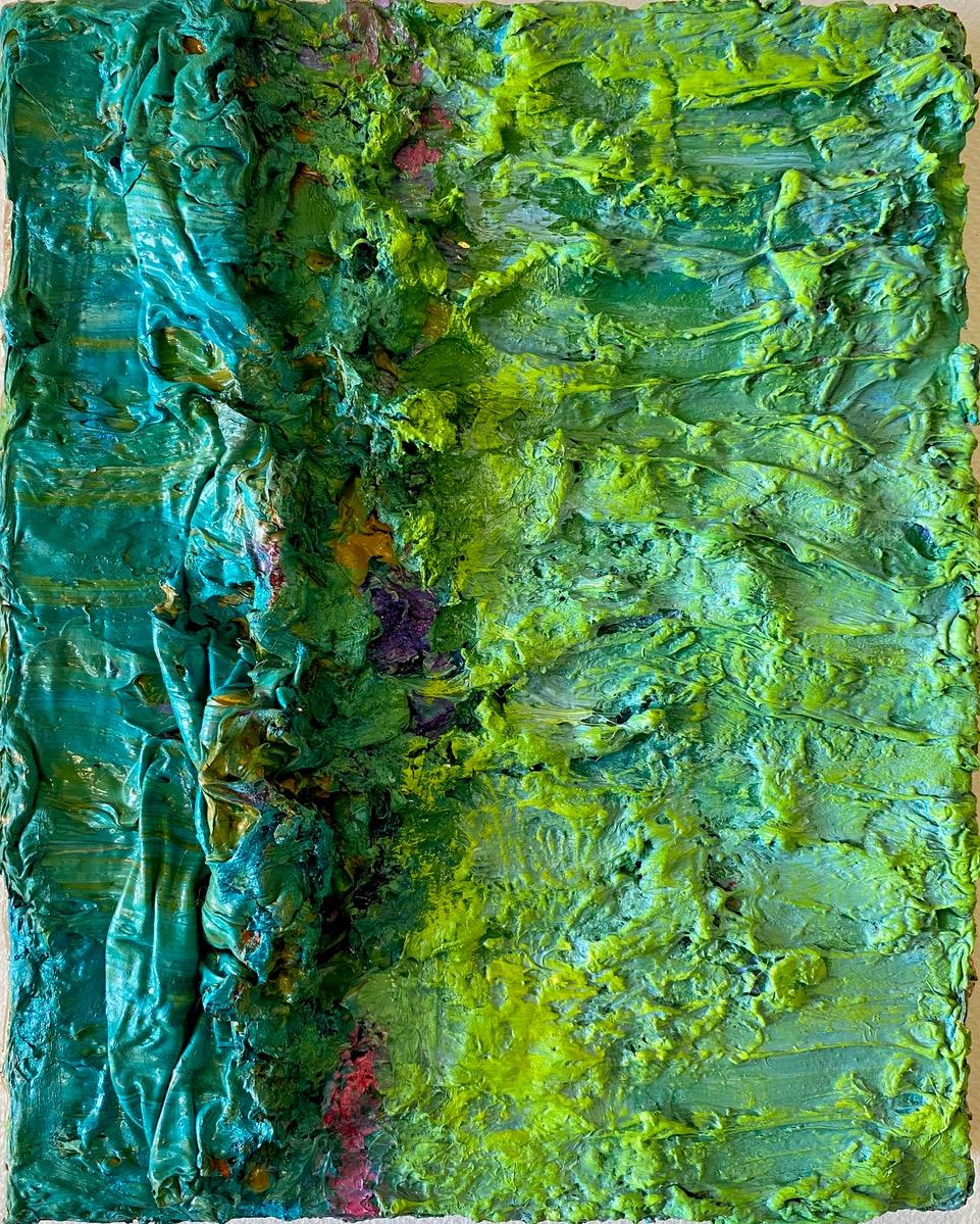 Color Boundaries #18, Abstract painting on canvas, mounted on a stretcher. - Contemporary Painting by Natasha Zupan