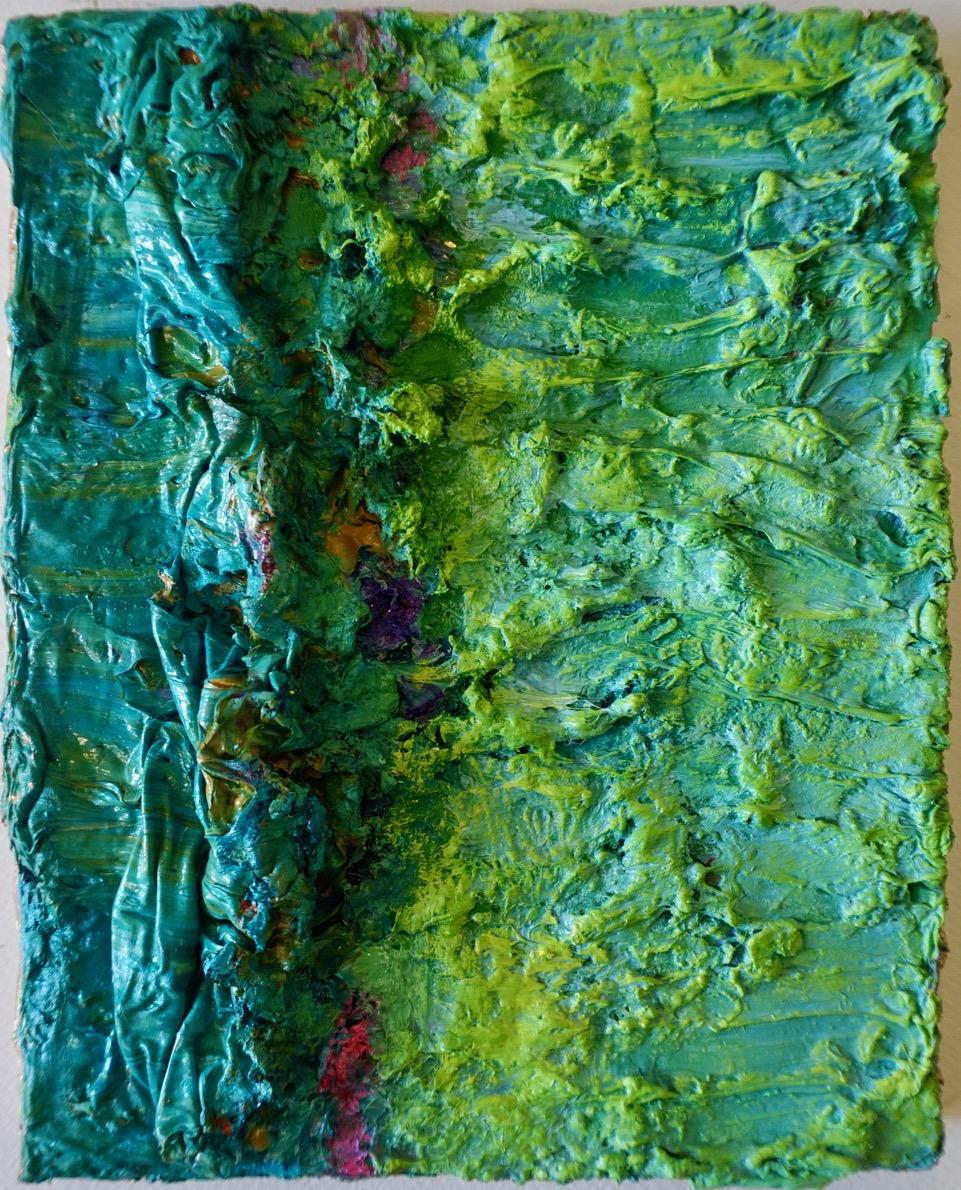 Color Boundaries #18, Abstract painting on canvas, mounted on a stretcher. - Painting by Natasha Zupan