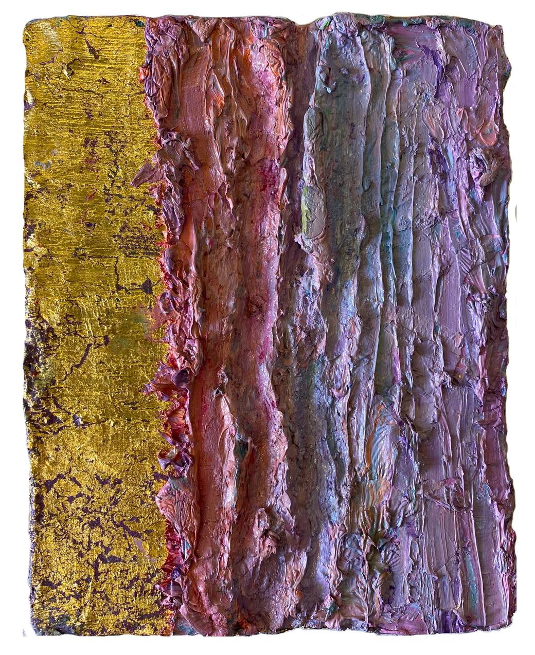 Farbgrenzen #35. Abstraktes Gemälde auf Leinwand, montiert auf einer Strebe.