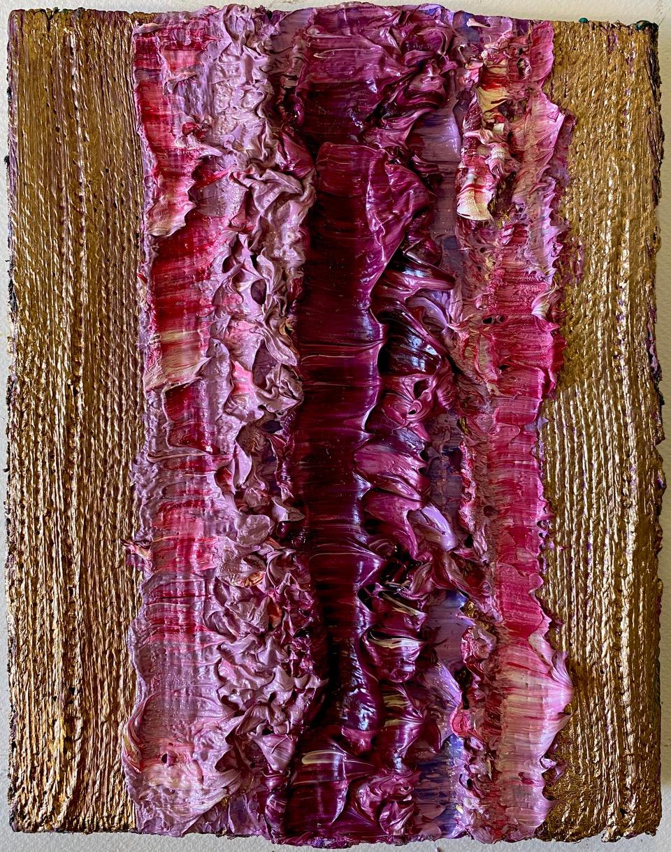 Color Boundaries #38. Abstraktes Gemälde auf Leinwand, montiert auf einer Strebe. (Zeitgenössisch), Mixed Media Art, von Natasha Zupan