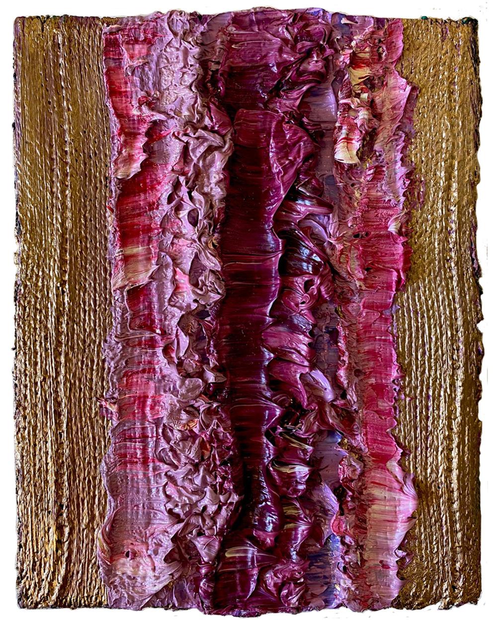Confini di colore #38. Quadro astratto su tela, montato su una barella.