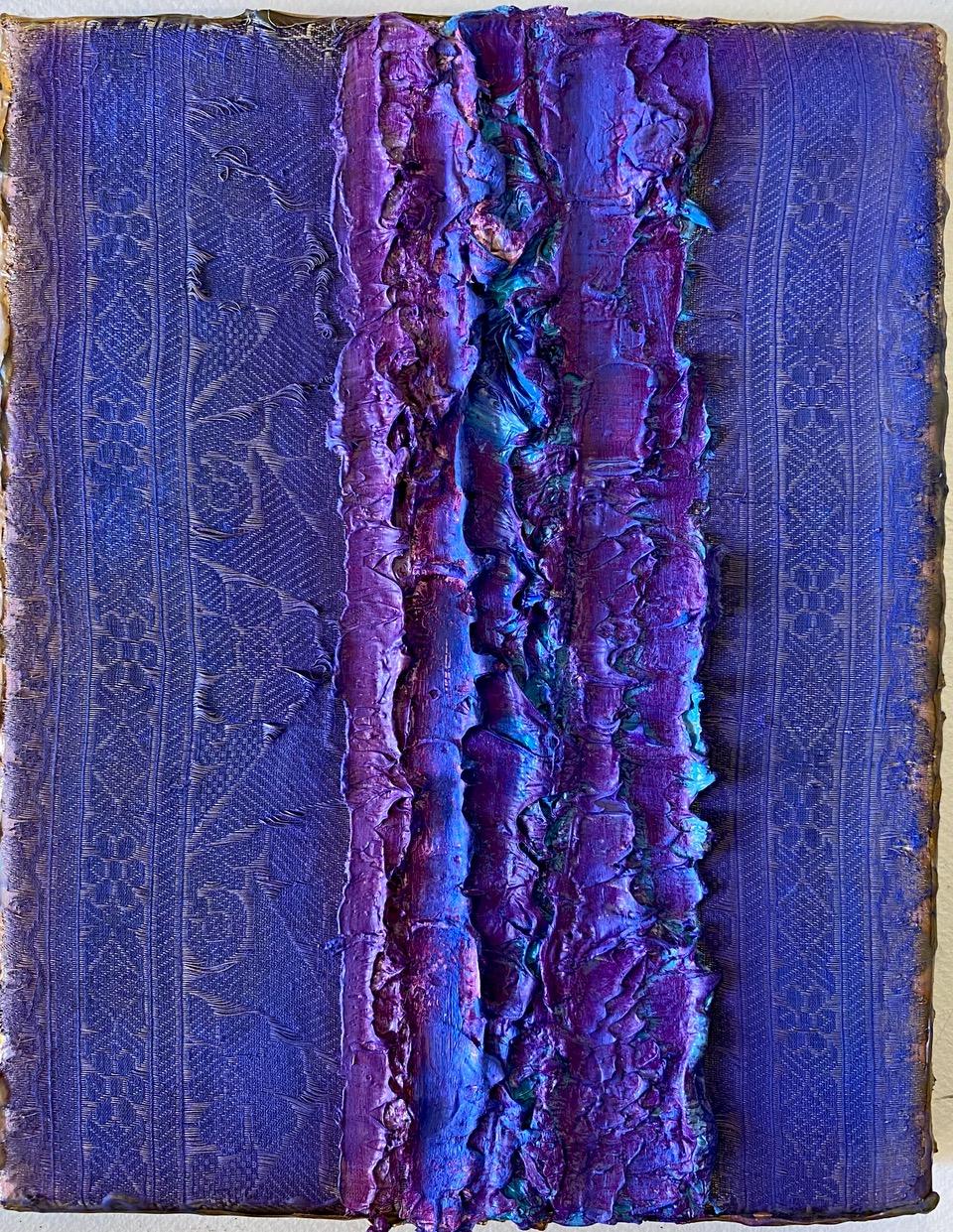 Color Derivatives #149 #162 #155 #129. Abstract painting on canvas, mounted  - Purple Abstract Painting by Natasha Zupan