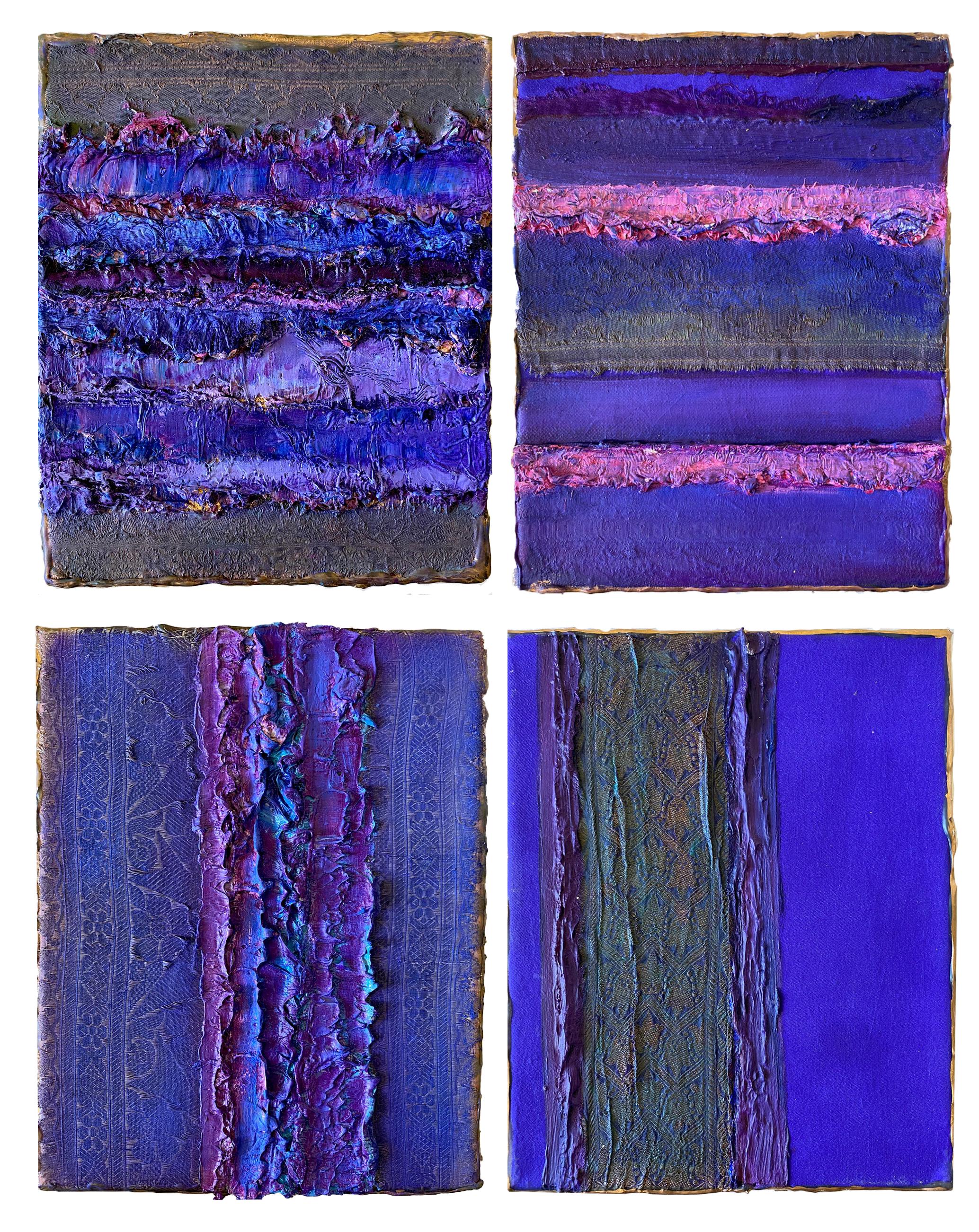 Natasha Zupan Abstract Painting - Color Derivatives #149 #162 #155 #129. Abstract painting on canvas, mounted 