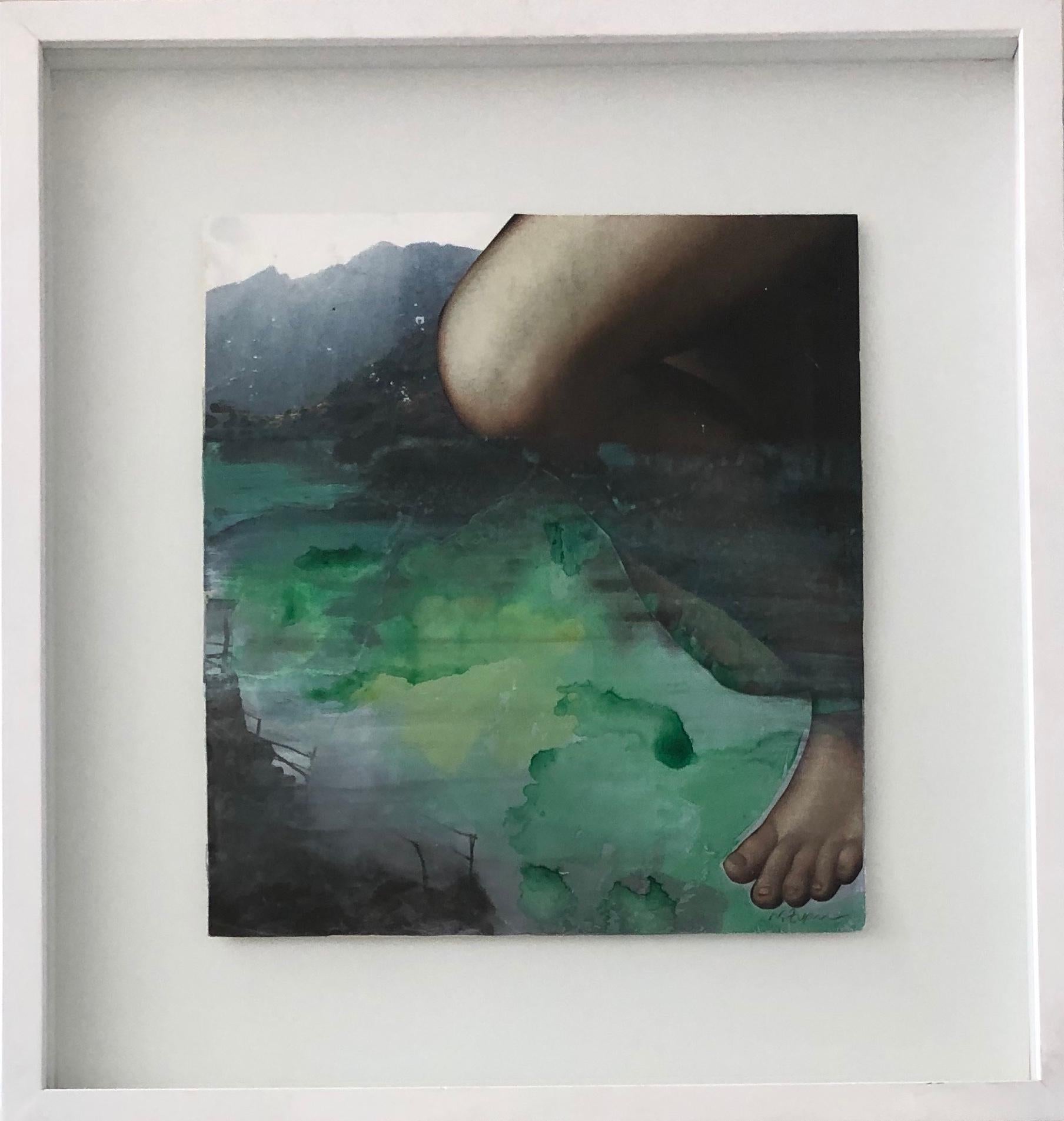 Eternal Recurrence #40, collage a tecnica mista, incorniciato - Mixed Media Art di Natasha Zupan