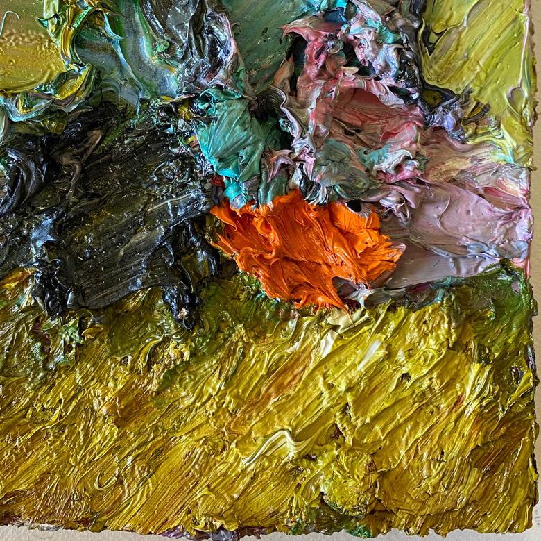 Light Refraction #11, Abstract painting on canvas, mounted on a stretcher. - Contemporary Painting by Natasha Zupan