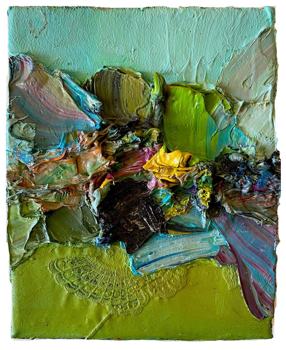 Abstract Painting Natasha Zupan - Réfraction de la lumière #59,  Peinture abstraite sur toile montée sur un châssis