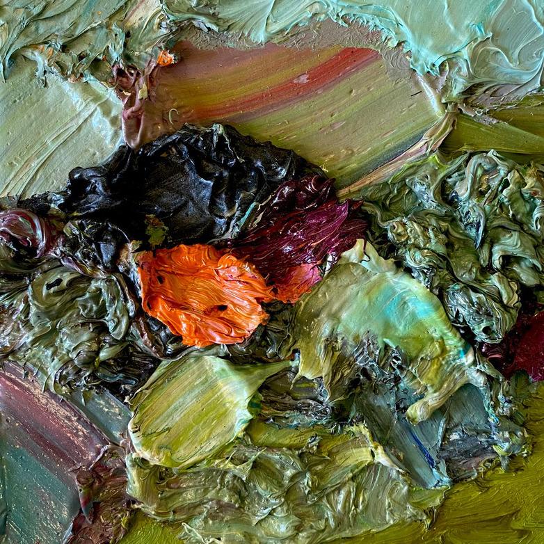 Light refraction 59 and 60, Mixed Media paintings on canvas, mounted stretchers - Gray Abstract Painting by Natasha Zupan