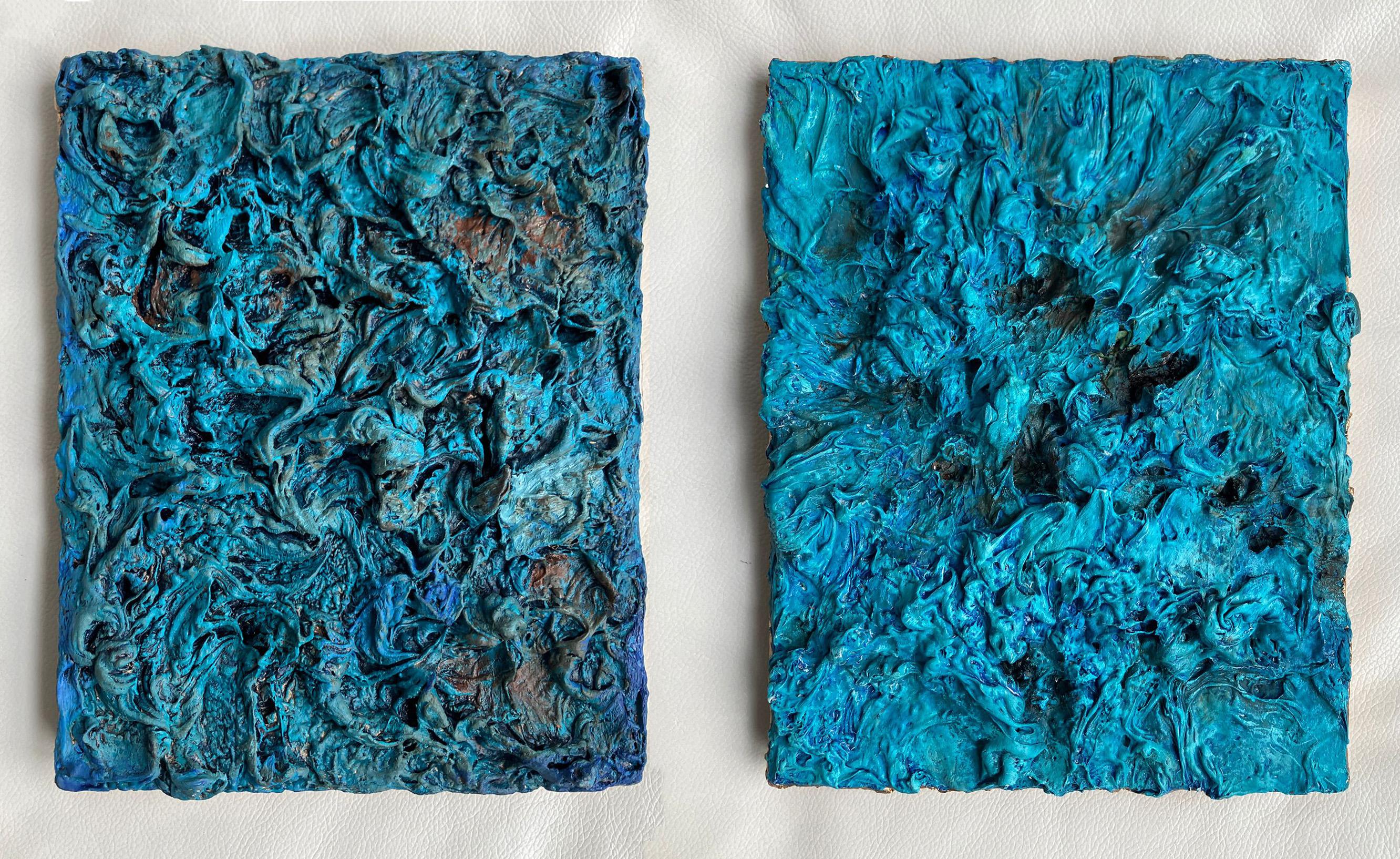 Tactile Memory #110 and Tactile Memory #116, Abstract painting