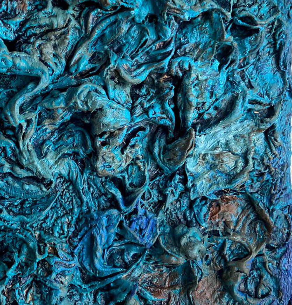 Tactile Memory #116, Abstract painting Oil on canvas mounted in a stretcher For Sale 1