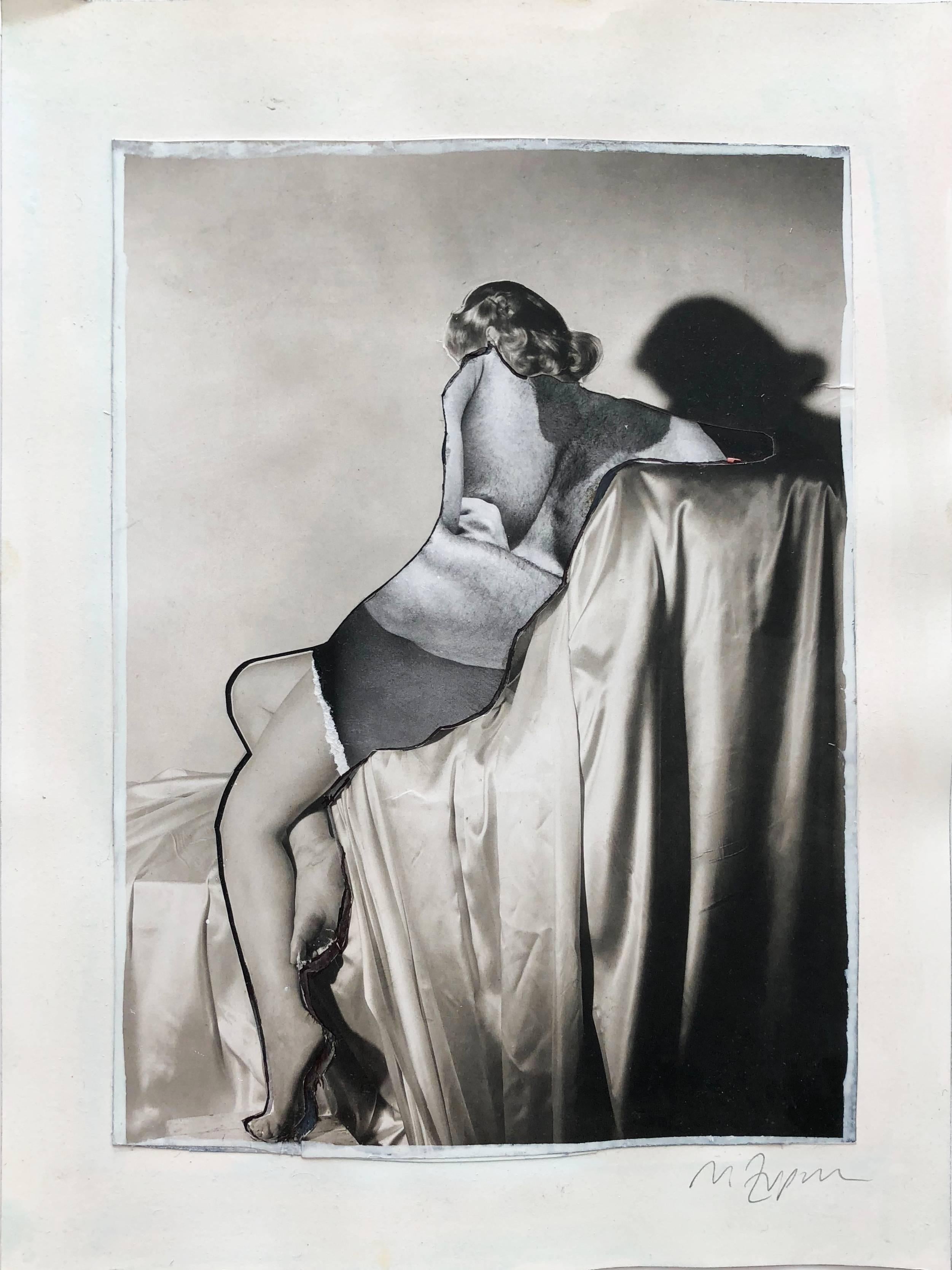 Natasha Zupan Black and White Photograph - Hermafrodite, #2261. Homage to Horst P. Horst collage color photograph