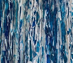 Untitled #2 One of a kind painted paper on a wood panel