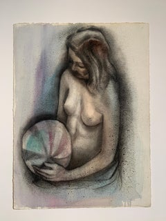 1962 "Desnudo con pelota" Pintura original