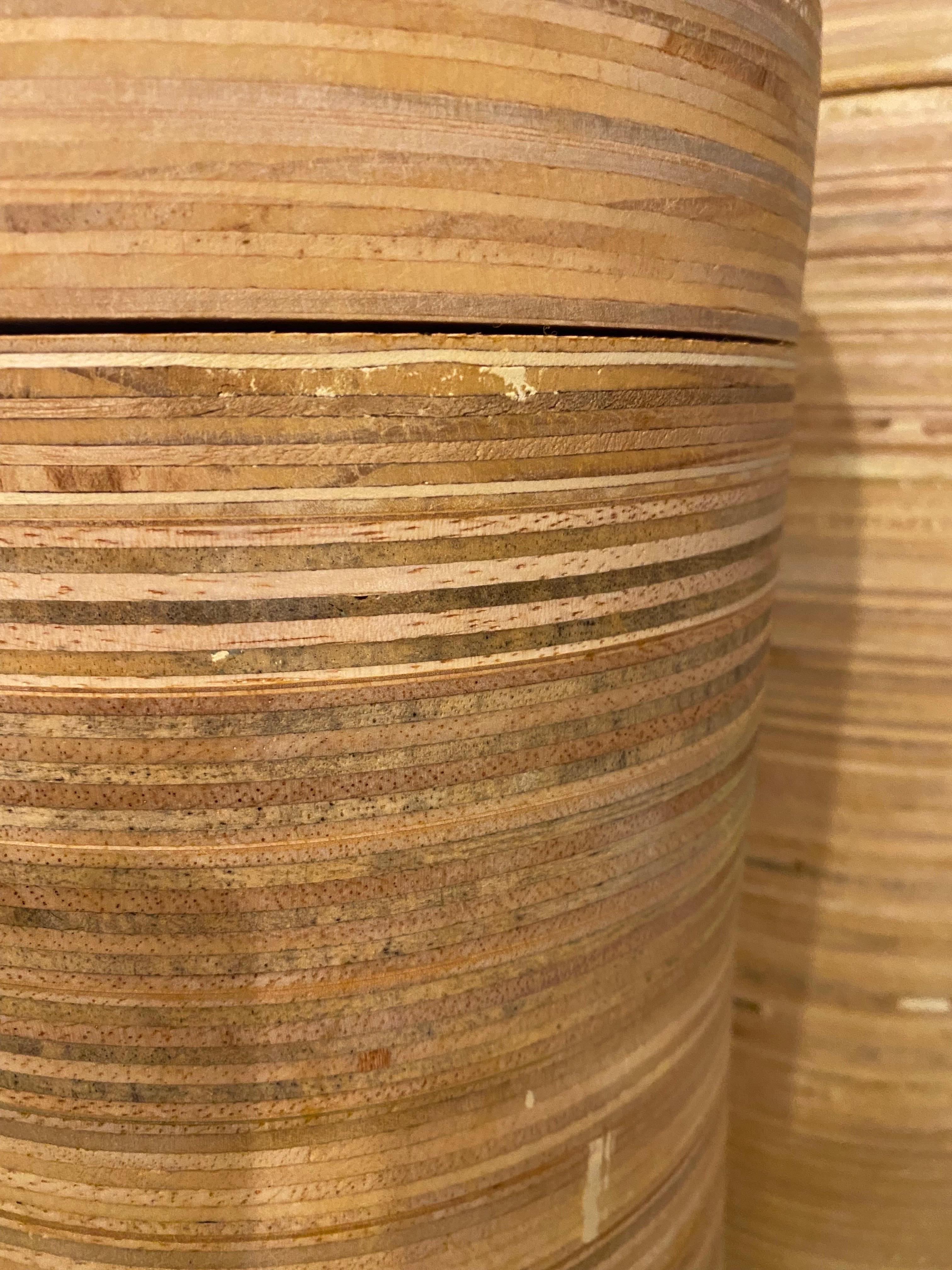 Woodwork Nate Hill Totem Lamps: columnar lamps with round hole
