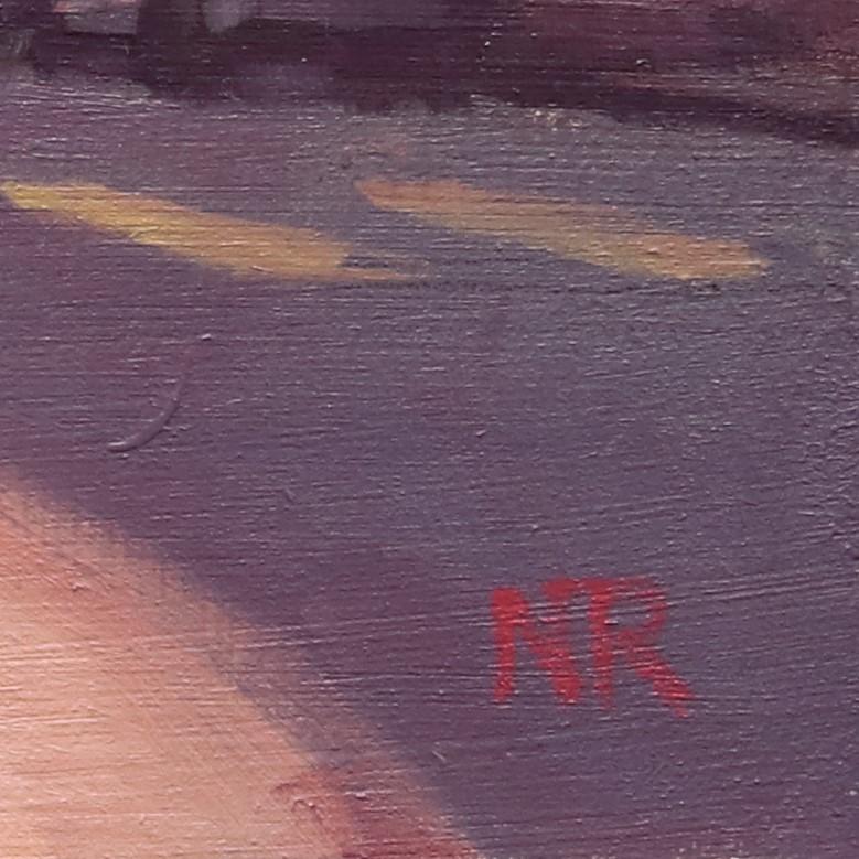 „Late Afternoon Stroll“ (2023) von Nate Ross, Original-Ölgemälde, Stadtlandschaft im Angebot 3