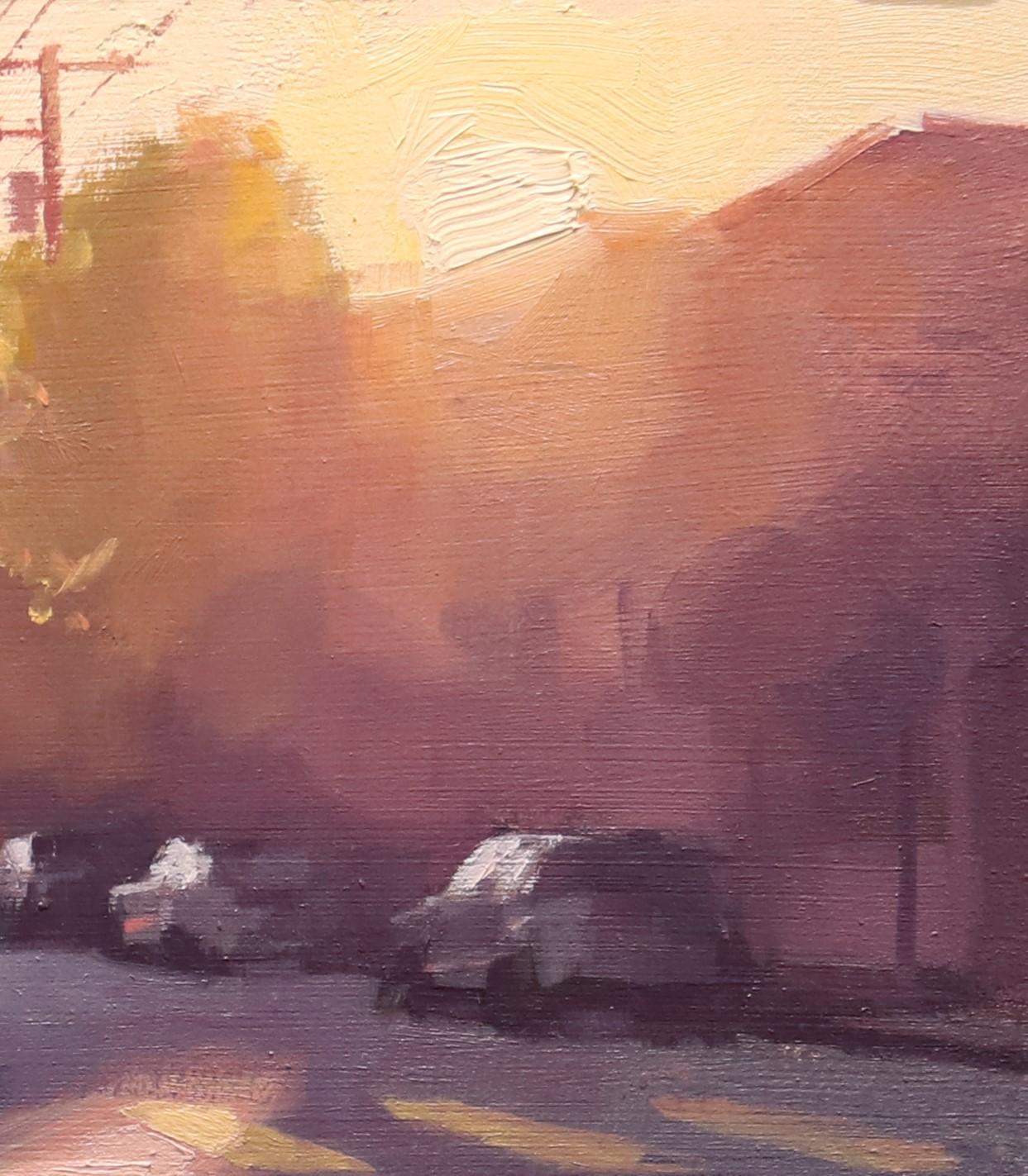 „Late Afternoon Stroll“ (2023) von Nate Ross, Original-Ölgemälde, Stadtlandschaft im Angebot 4