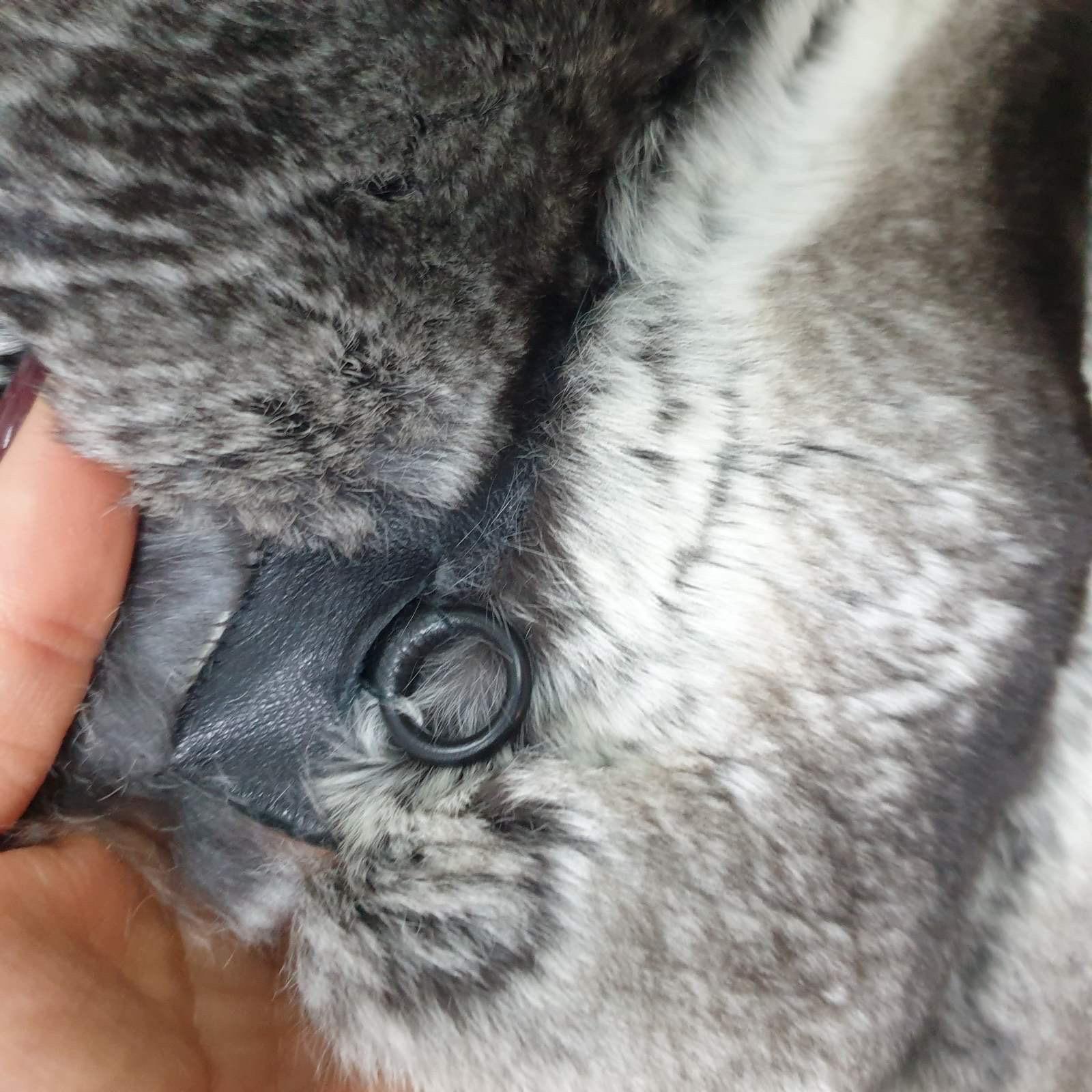 Cappotto in pelliccia di cincillà Natesse - Taglia L. in vendita 6