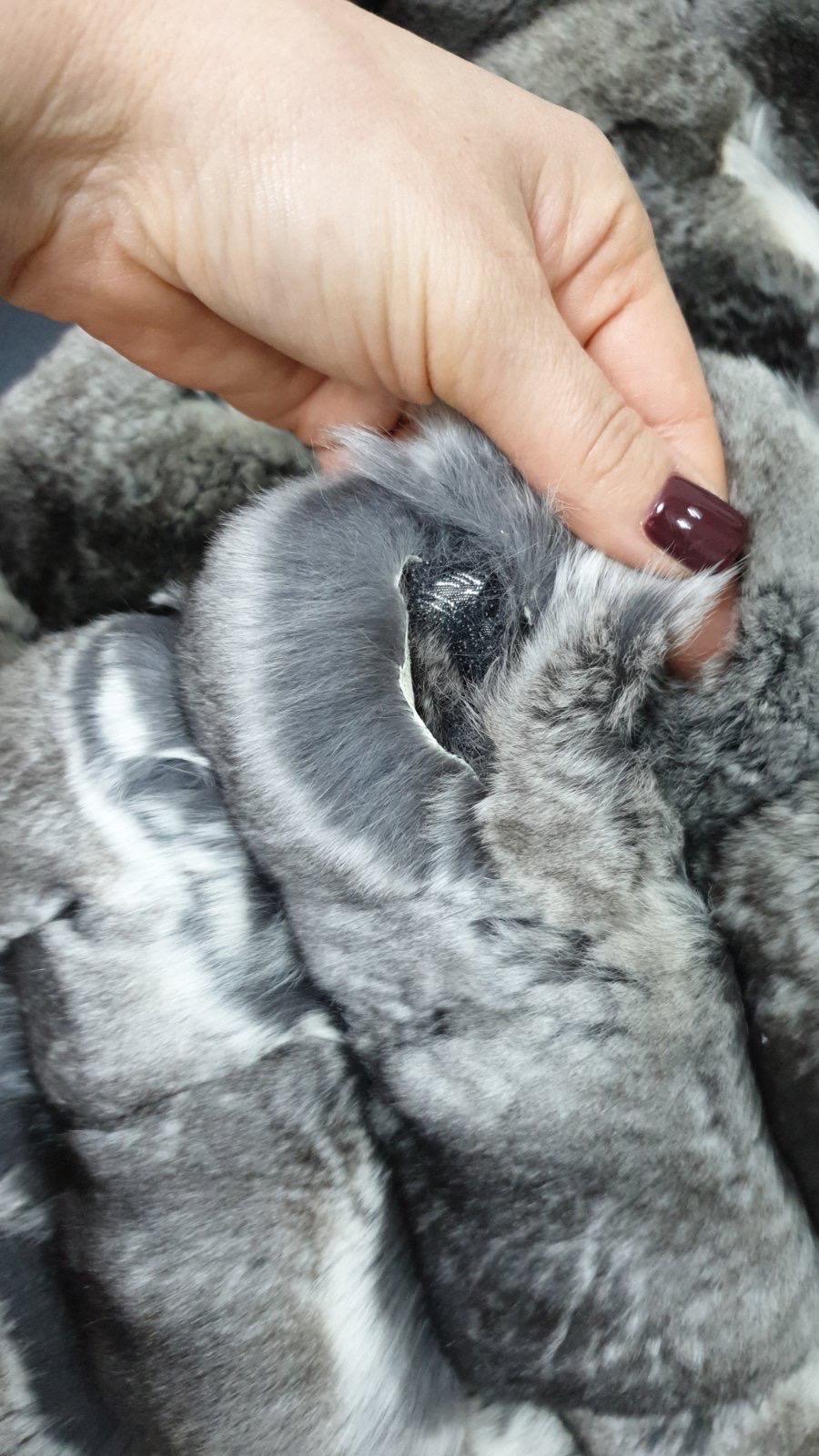 Cappotto in pelliccia di cincillà Natesse - Taglia L. in vendita 7