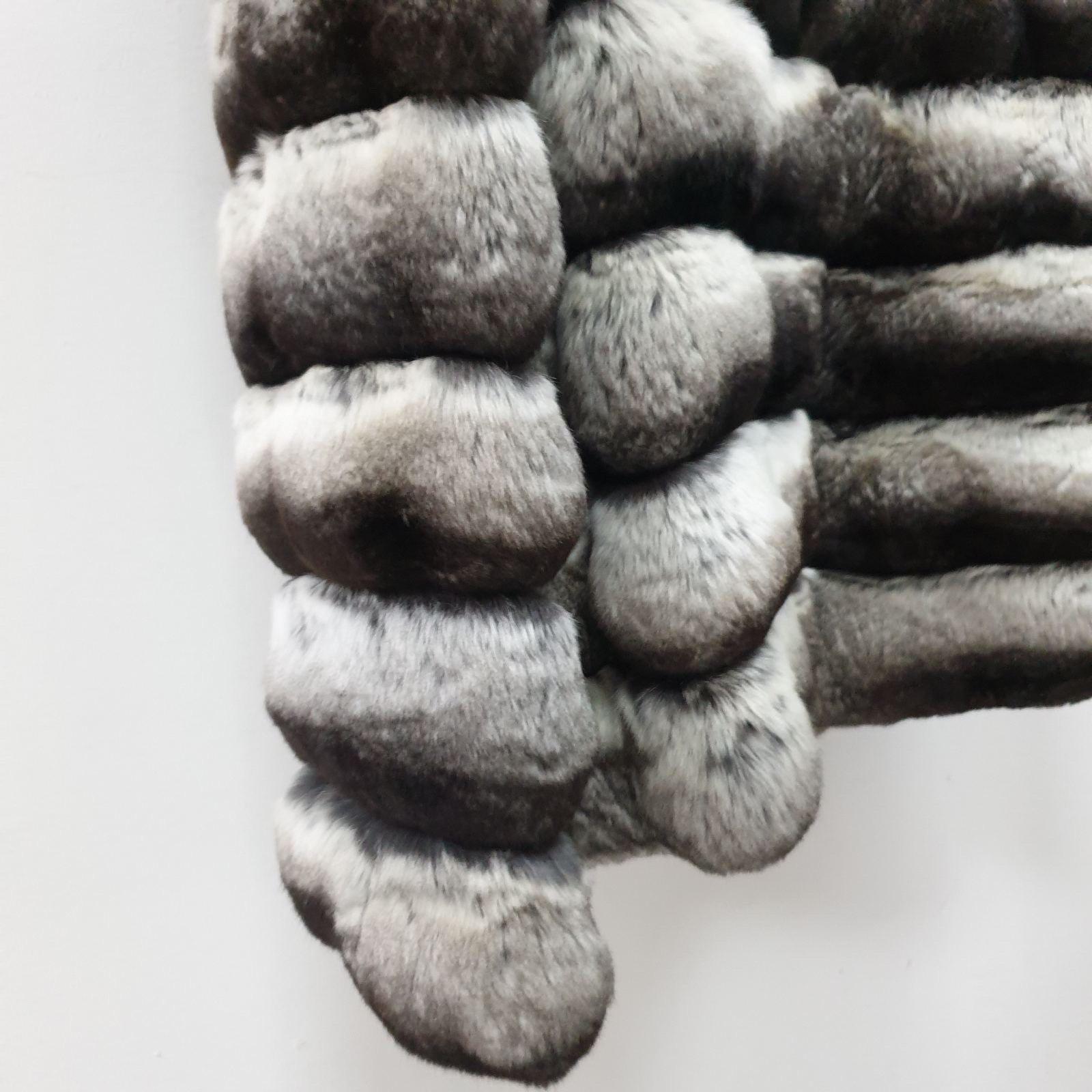 Cappotto in pelliccia di cincillà Natesse - Taglia L. in vendita 2