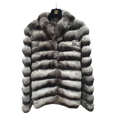 Natesse Chinchilla Fur Coat - Size L