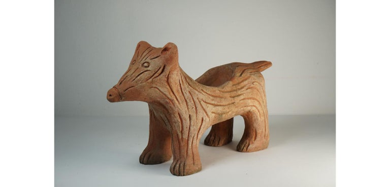 Other Nathalie Du Pasquier Bear Shaped Clay Sculpture by Alessio Sarri 1993 Italy For Sale