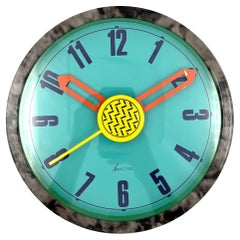 Vintage Nathalie du PASQUIER George SOWDEN Horloge murale vers 1986 Neos of Lorenz clock