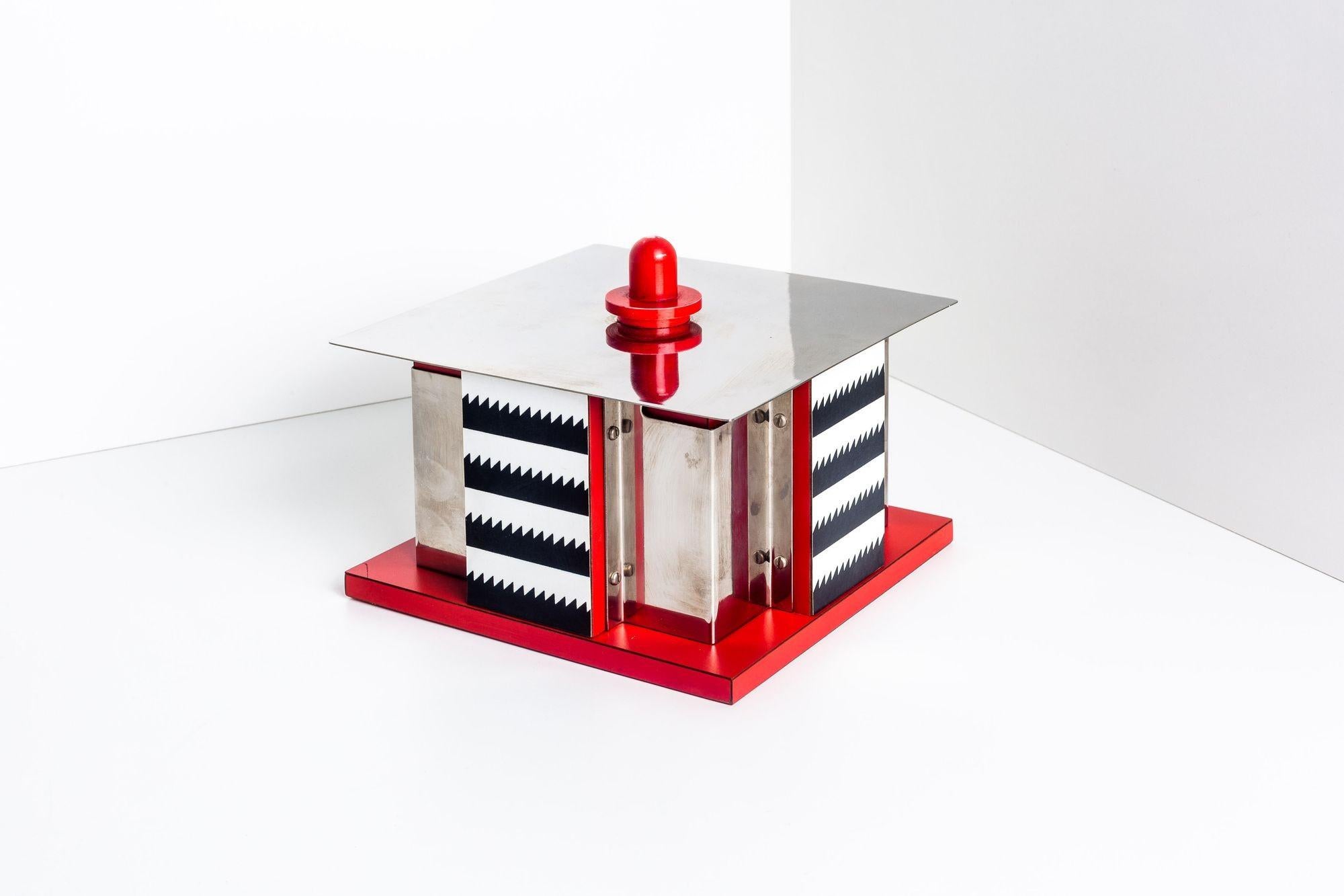 Italian Nathalie Du Pasquier Gravieux Accueil Box from Objects for the Electronic Age For Sale