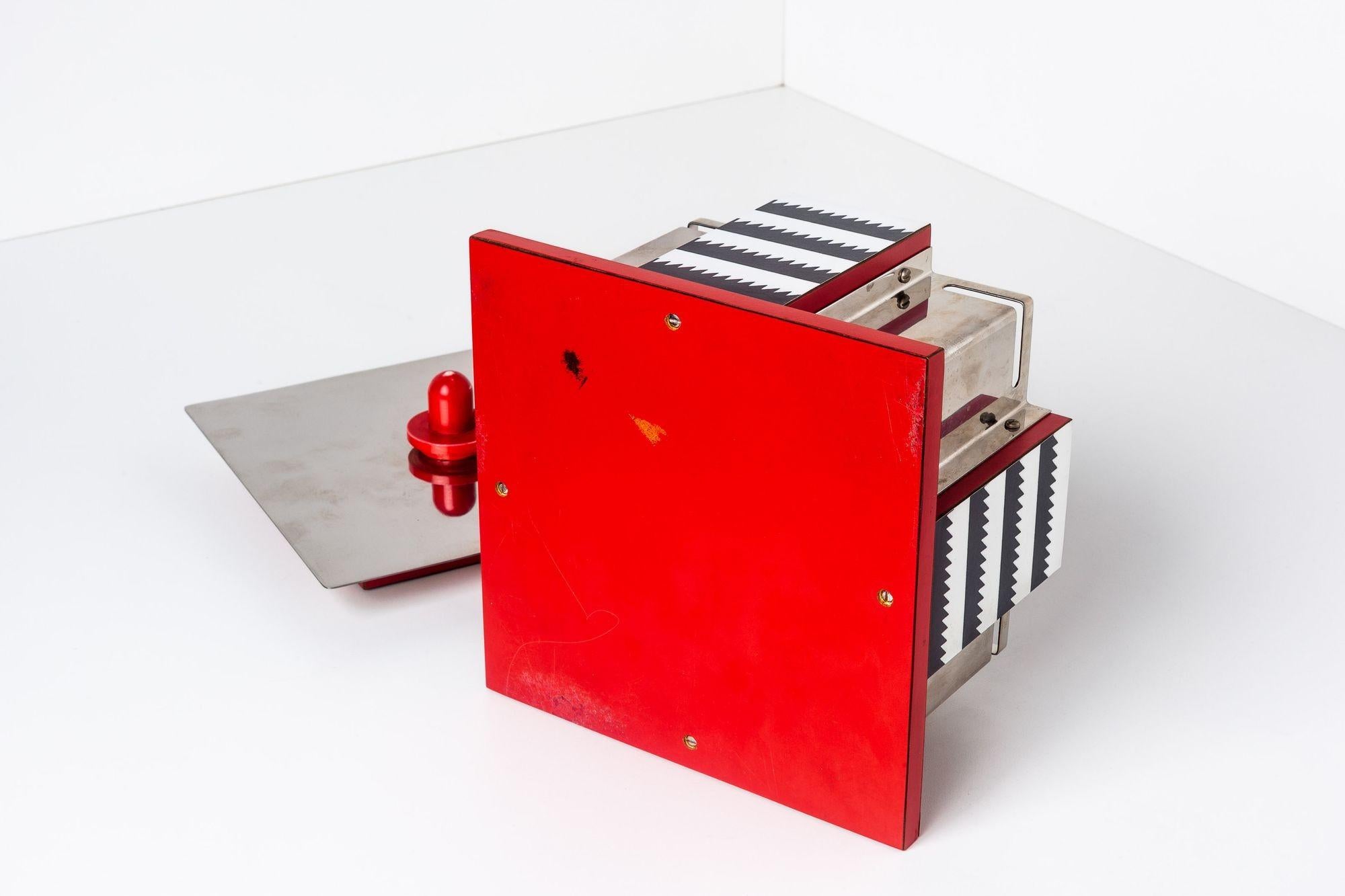Stainless Steel Nathalie Du Pasquier Gravieux Accueil Box from Objects for the Electronic Age For Sale