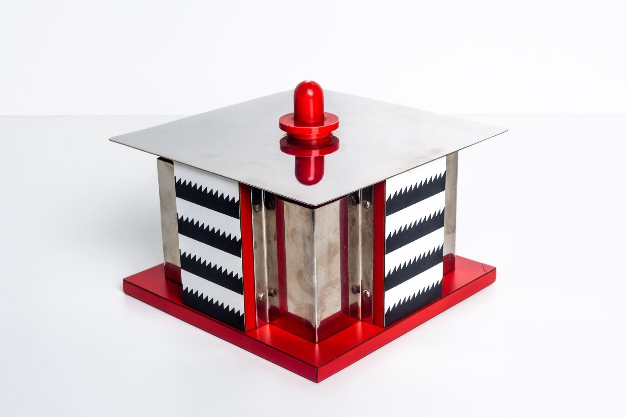Nathalie Du Pasquier Gravieux Accueil Box from Objects for the Electronic Age For Sale 1