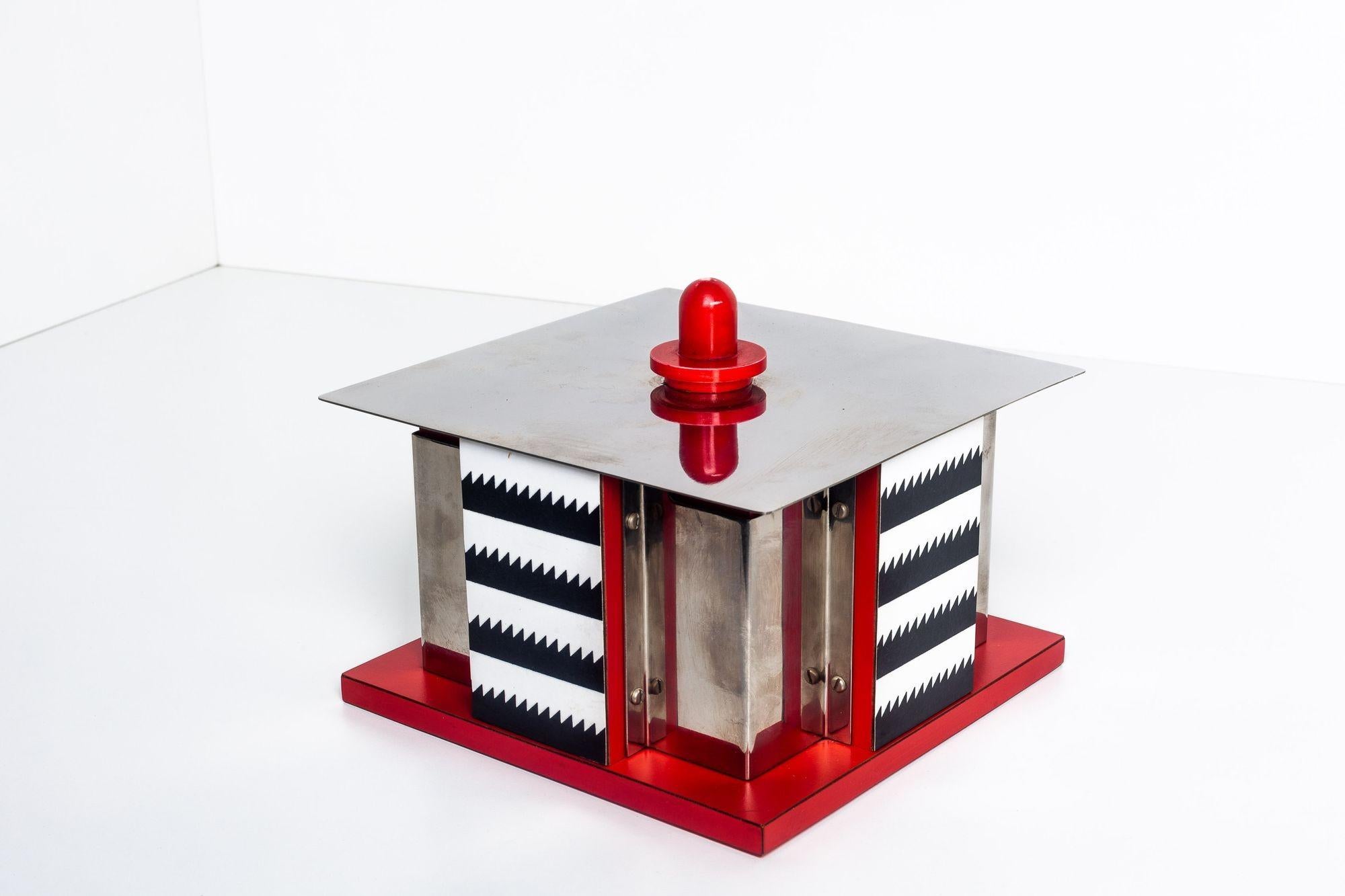 Nathalie Du Pasquier Gravieux Accueil Box from Objects for the Electronic Age For Sale 2