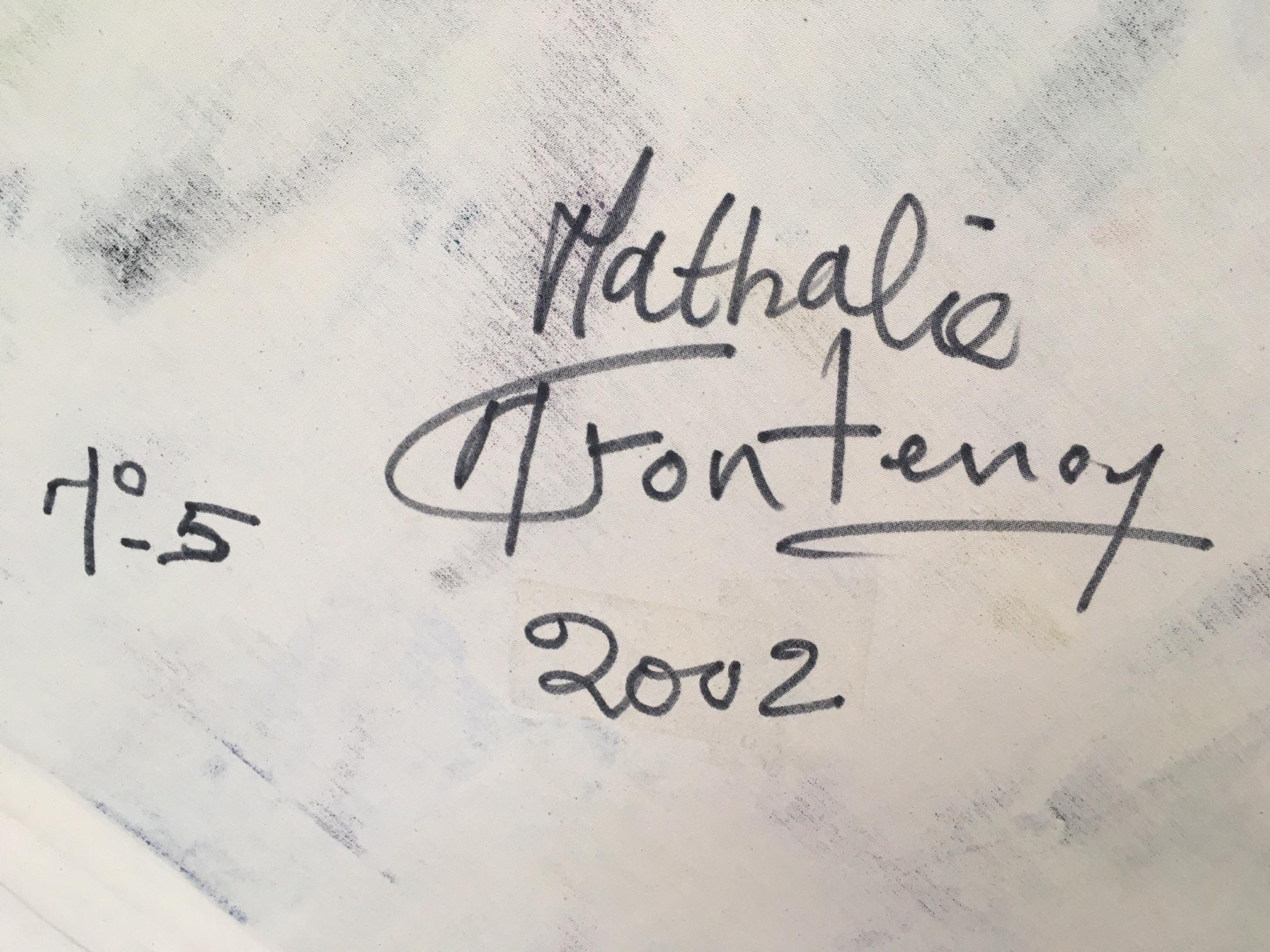 Nathalie Fontenoy, Französische Künstlerin, Lizica - Delaunay  Bord #5 mit Kreuzmuster im Angebot 2