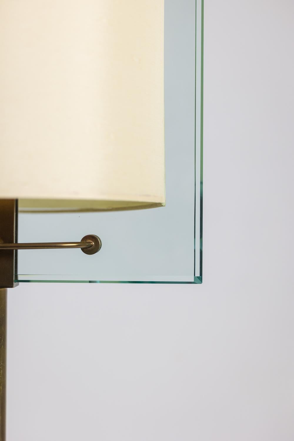 Glass Nathalie Grenon for Fontana Arte, Modernist lamp circa 1940-50 For Sale