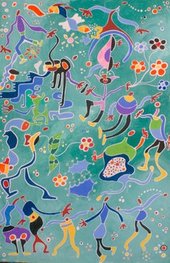 Spiritual Gathering - Whimsical Surrealism Painting